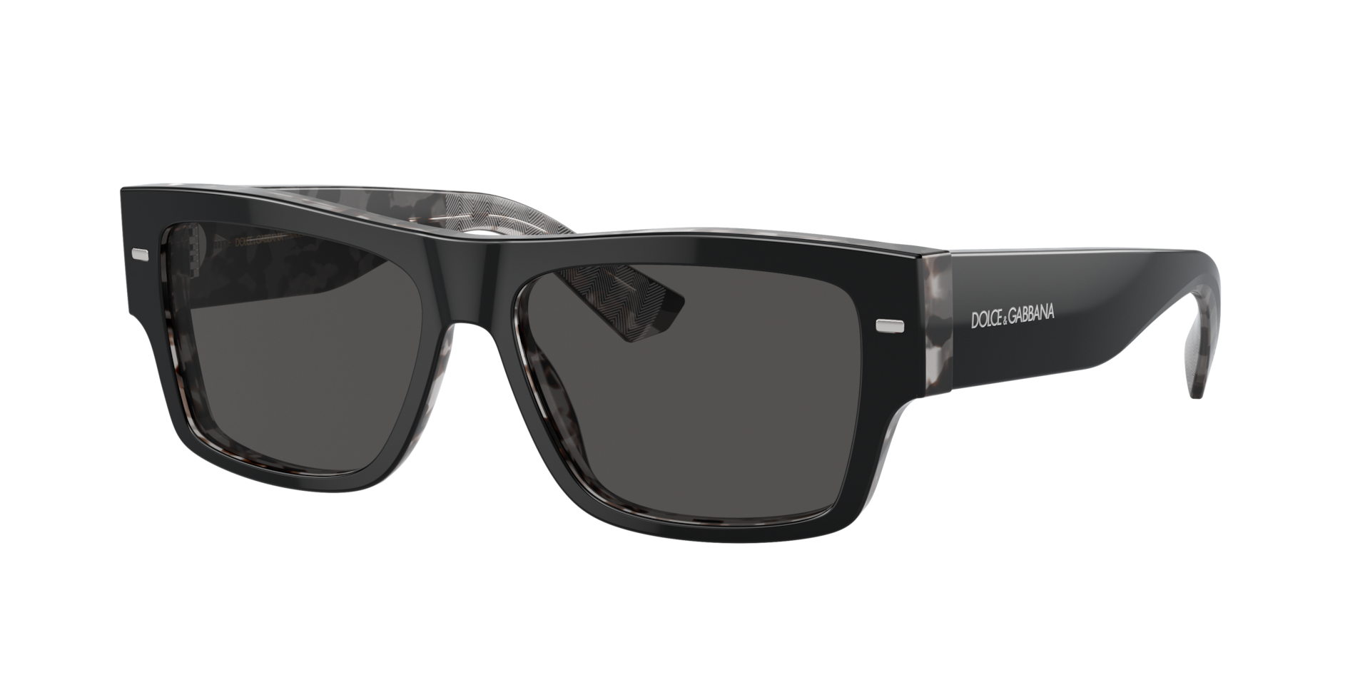 Dolce&Gabbana Herren Dunkelgrau Mann Sunglass Dg4451 - Rahmenfarbe: Black On Grey Havana, Linsenfarbe: