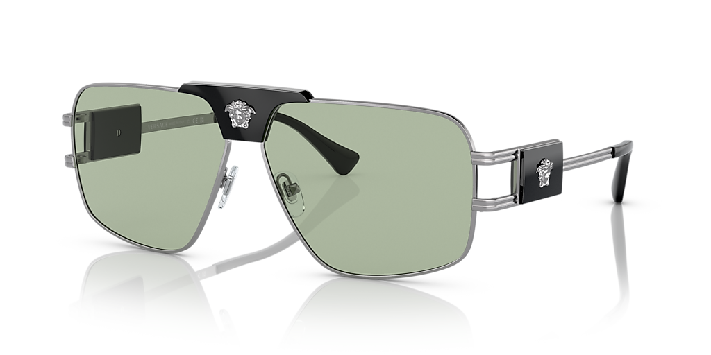 Versace VE2251 XXL (63 - 12) with Green lenses and Grey frame