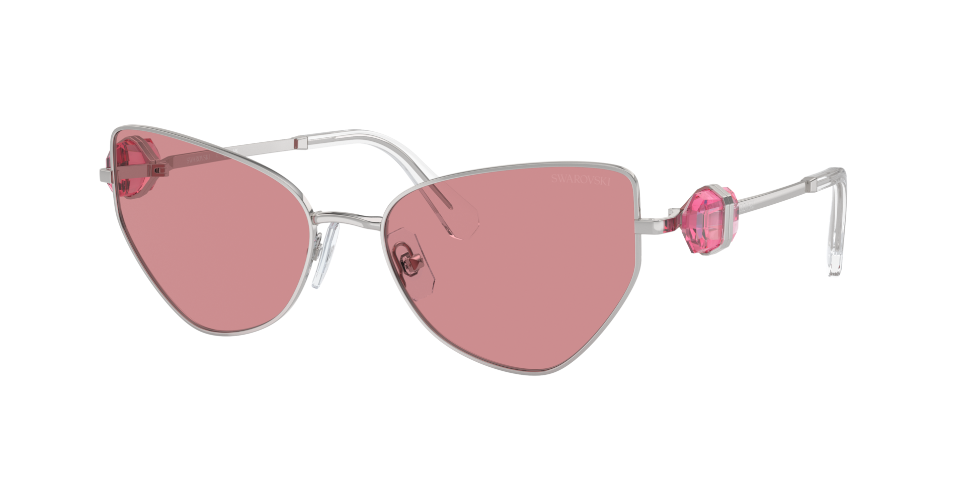 Swarovski Woman Sunglass SK7003 -  Frame color: Silver, Lens color: Pink
