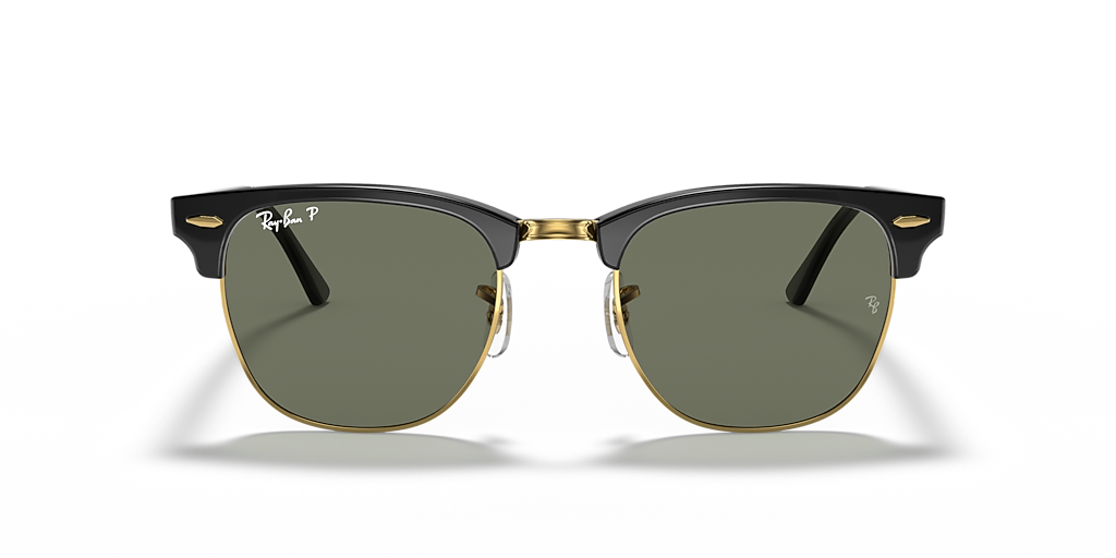 Ray-Ban Clubmaster Classic L (51 - 21) with Green lenses and Black