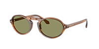 Giorgio Armani AR8219U M (52 - 22) with Blue lenses and Tortoise