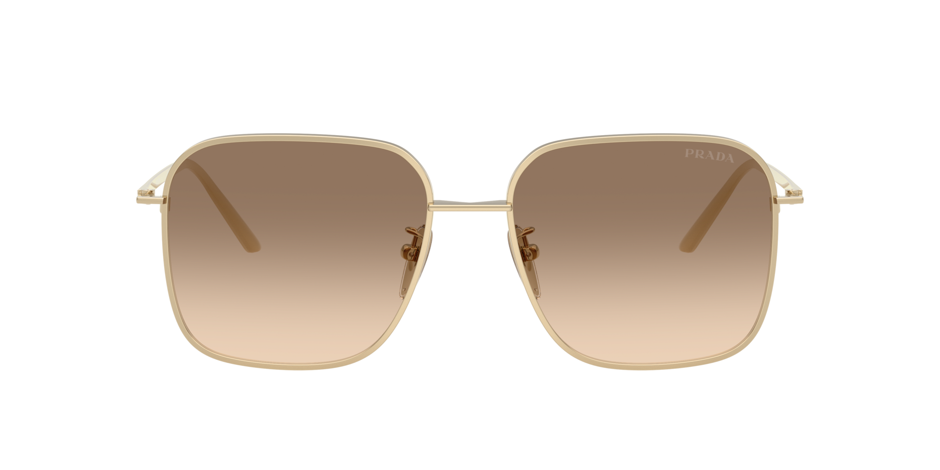 Prada PR C54SD XL (57 - 17) with Brown lenses and Gold frame