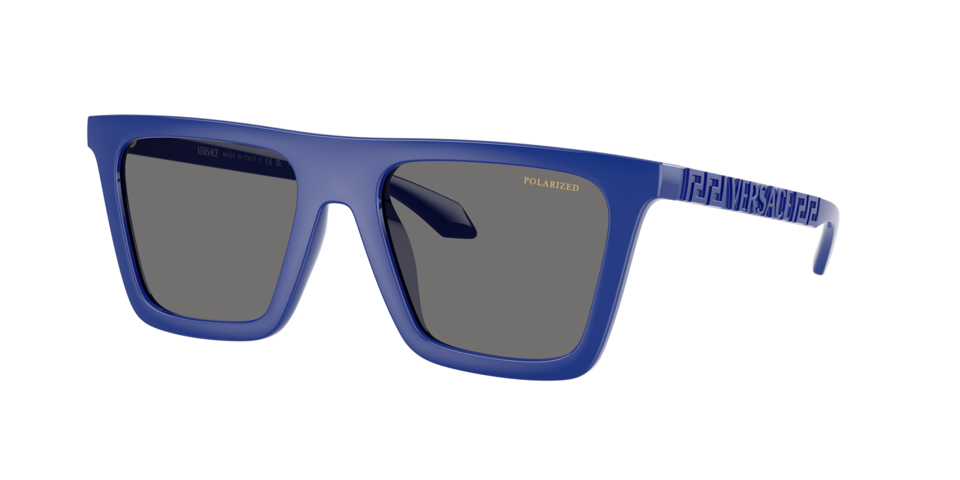 Versace Man Sunglass VE4468U -  Frame color: Full Blue, Lens color: Dark Grey Polarized