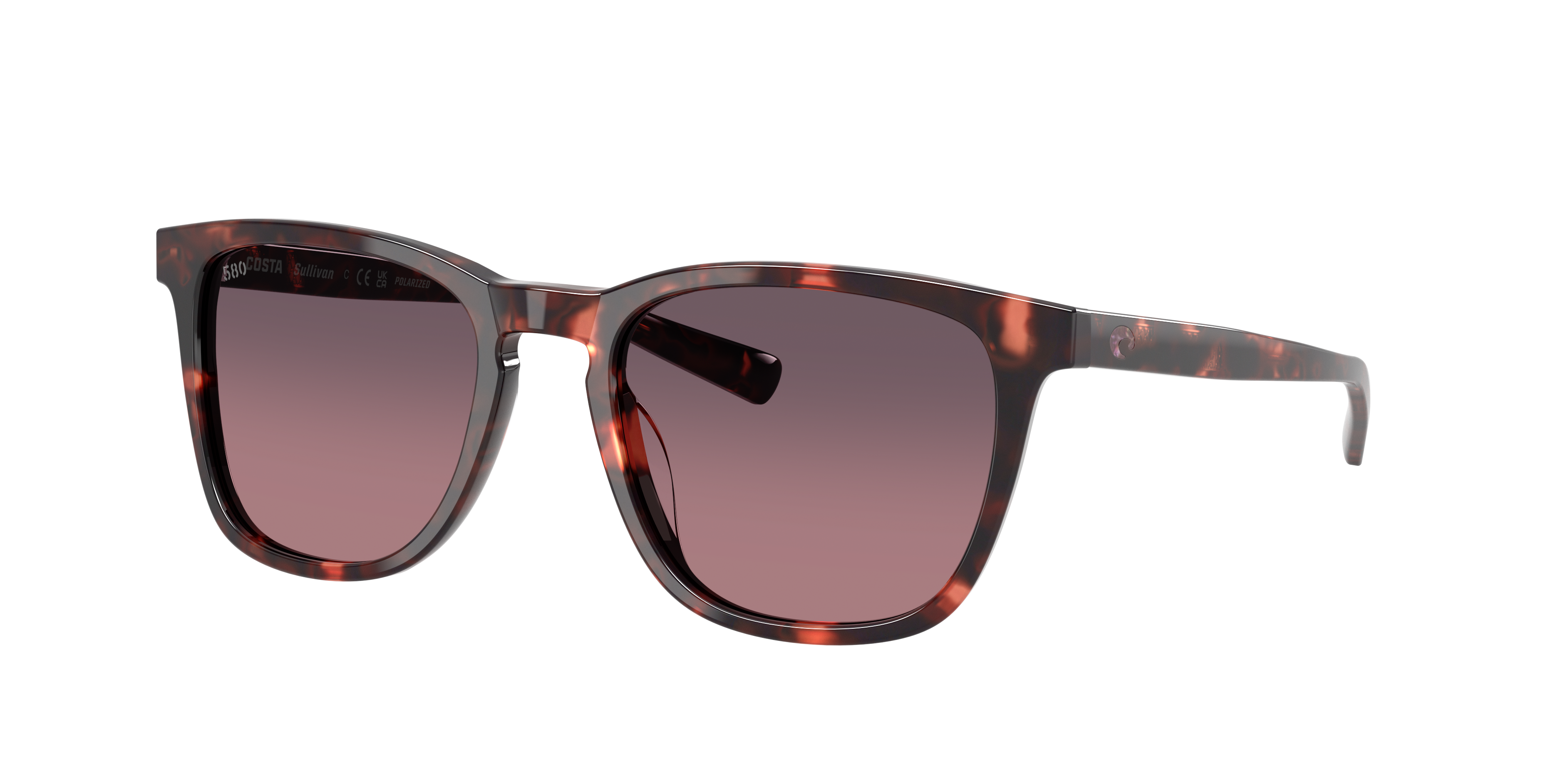 Costa Unisex Sunglass Sullivan -  Frame color: Sunset Tortoise, Lens color: Rose Gradient