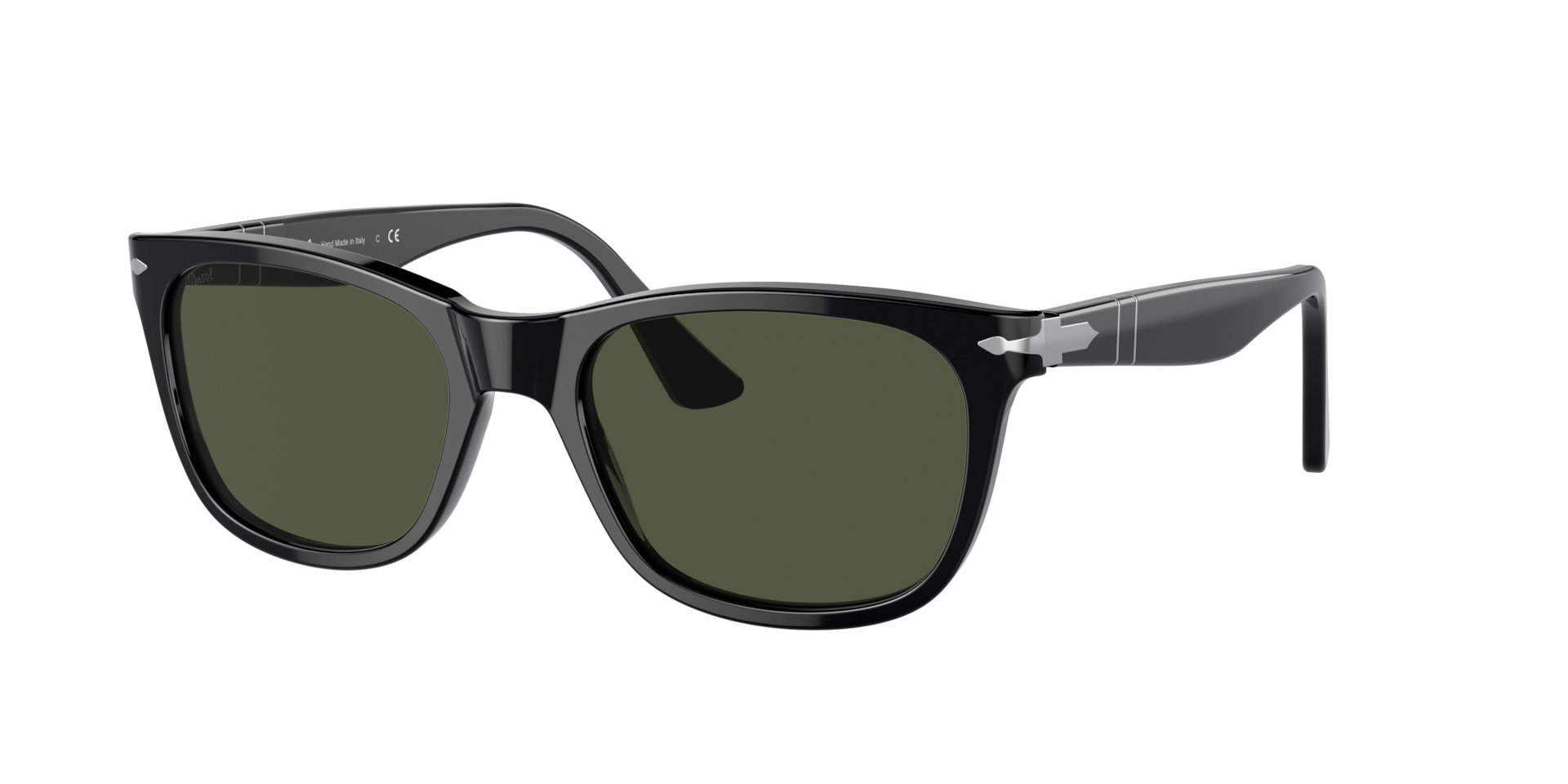 Persol Homme Sunglass PO3291S - Couleur du Monture Noir Couleur de Lentille Vert 110 €