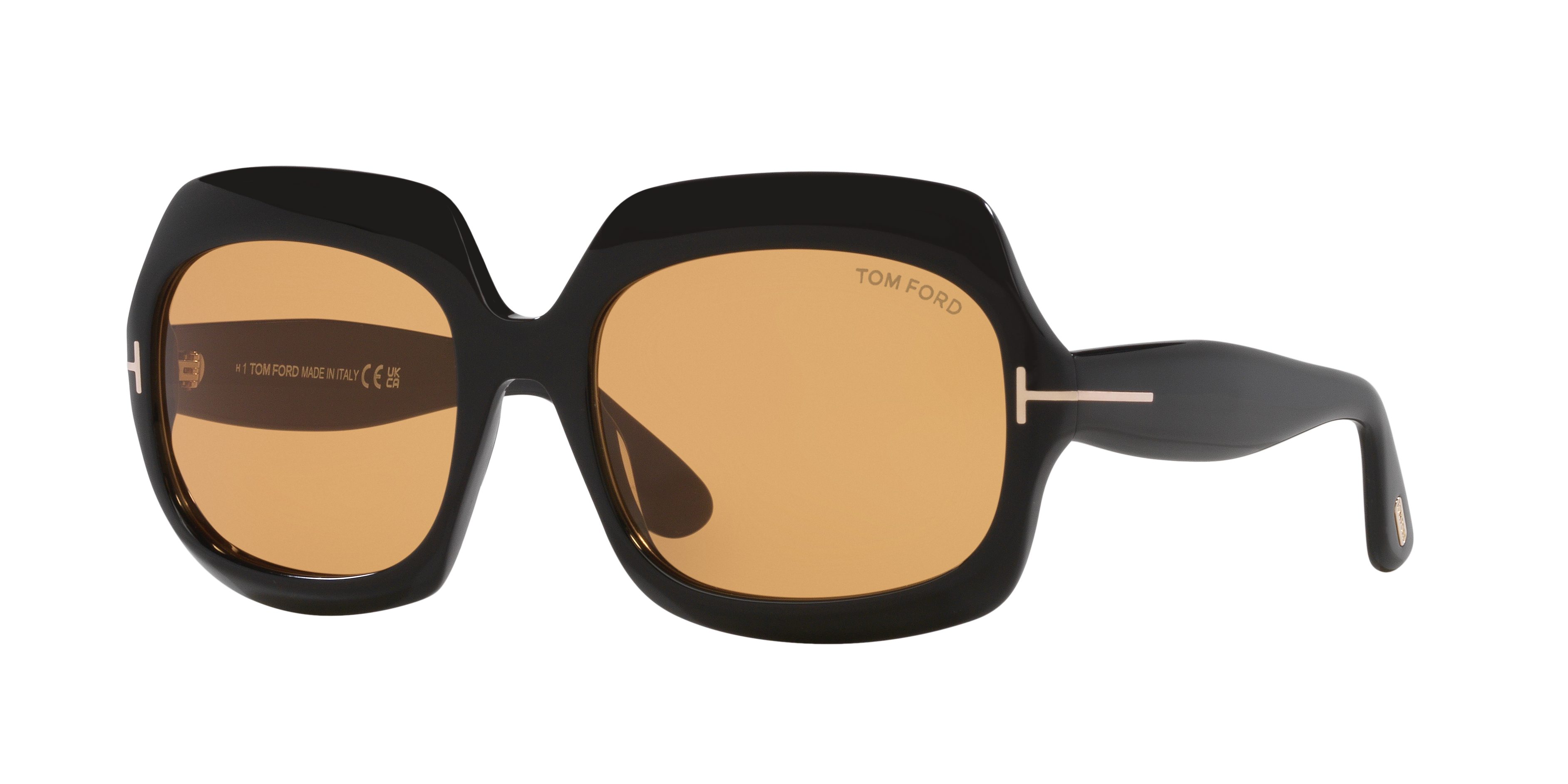 Tom Ford Ren XXL (60 - 20) with Brown lenses and Black frame