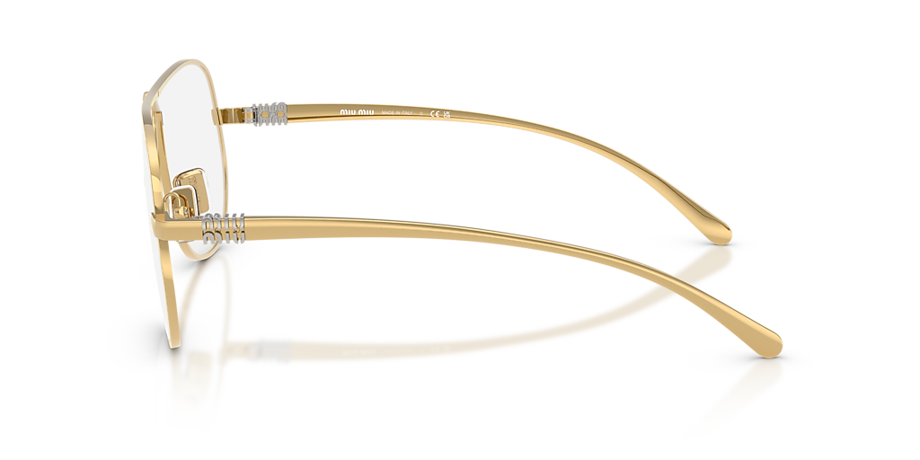 Miu Miu MU A56S L (66 - 02) with Transparent lenses and Gold frame
