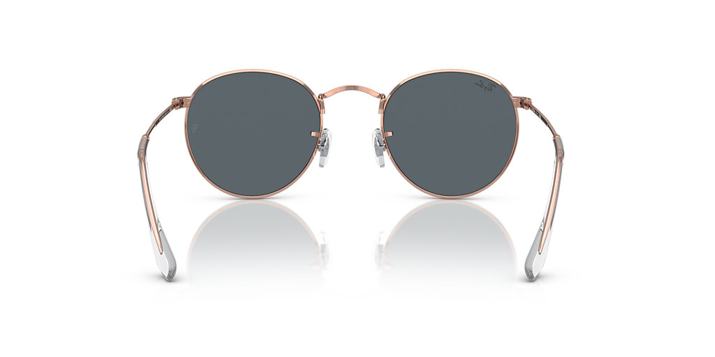 Ray-Ban Round Metal Rose Gold S (50 - 21) with Blue lenses and