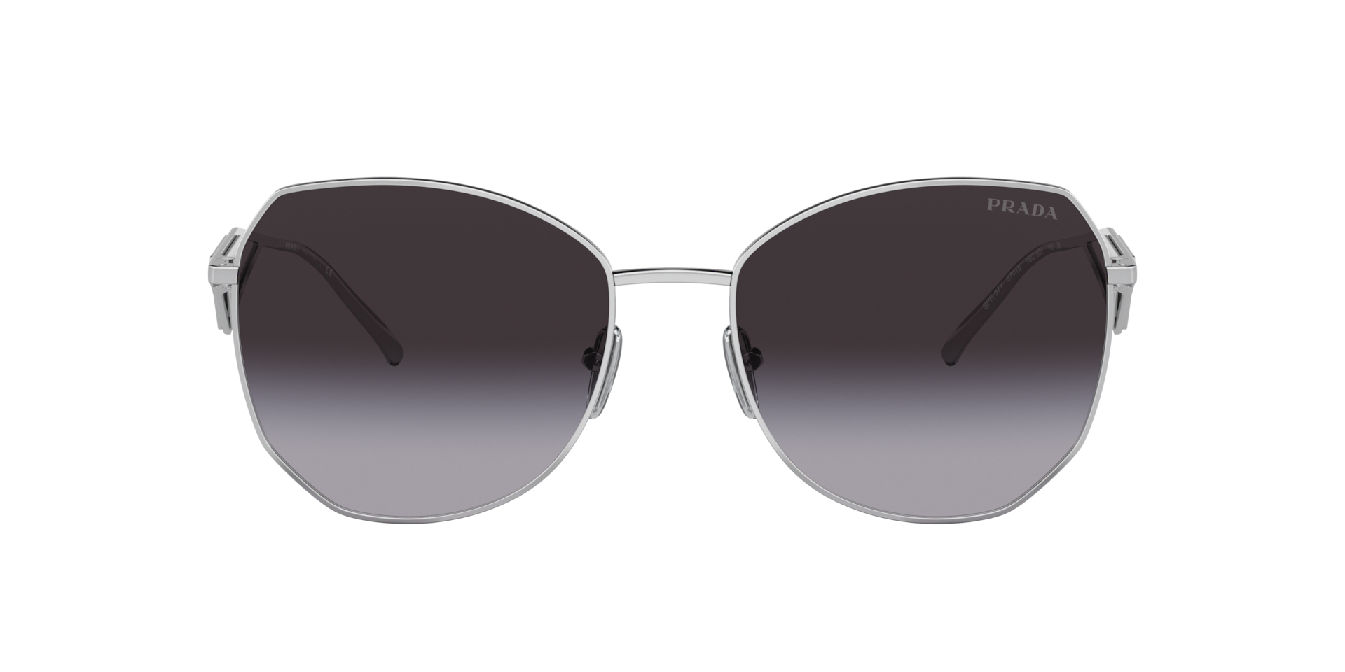 Prada PR 57YS L (57 - 18) with Grey lenses and Silver frame
