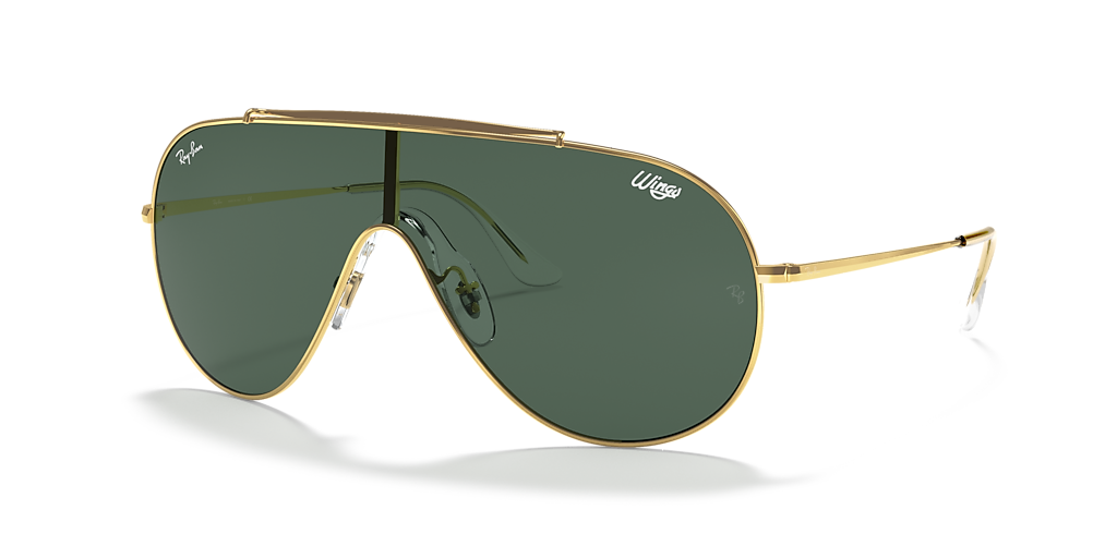 Ray-Ban Wings XL (0 - 133) with Green lenses and Gold frame