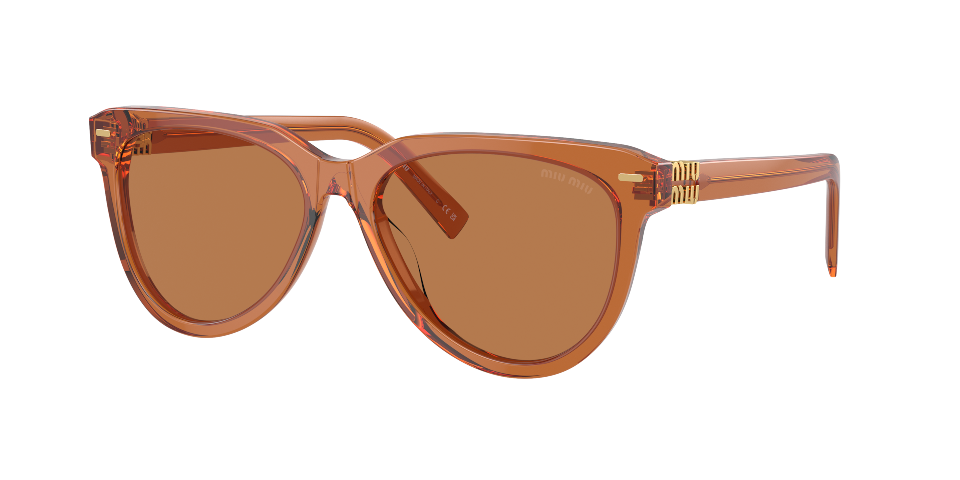 Miu Miu MU 12ZS M (56 - 16) with Brown lenses and Beige frame
