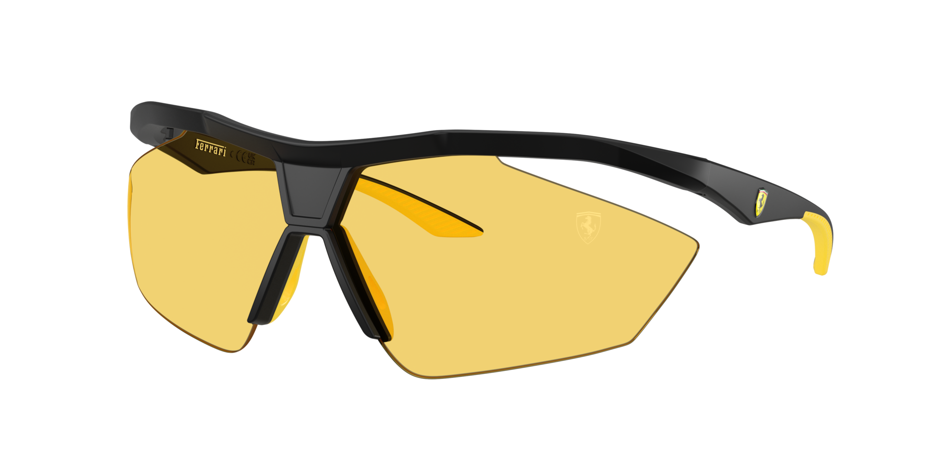 Scuderia Ferrari Unisex Sunglass FZ6030U Frame color Black Matte Lens color Yellow Solid