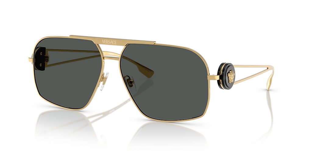 Versace VE2269 XL (62 - 13) with Grey lenses and Gold frame