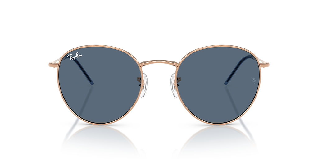[未使用に近い] Ray-Ban ROUND L 53-21 Ray-Ban Round Reverse L (53 - 21) with Blue lenses and Gold frame