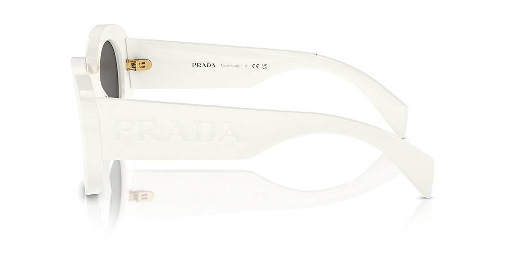 Prada PR A13S L (54 - 23) with Grey lenses and White frame