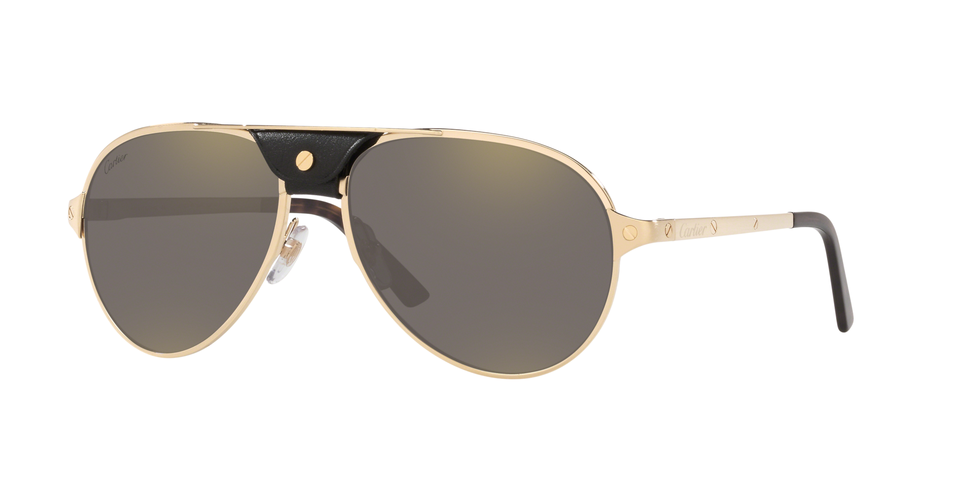 Cartier Homme Sunglass CT0034S - Couleur du Monture: Or, Couleur de Lentille: Gris