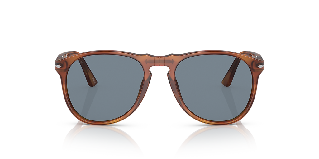 Persol PO9649S L (55 - 18) with Blue lenses and Brown frame
