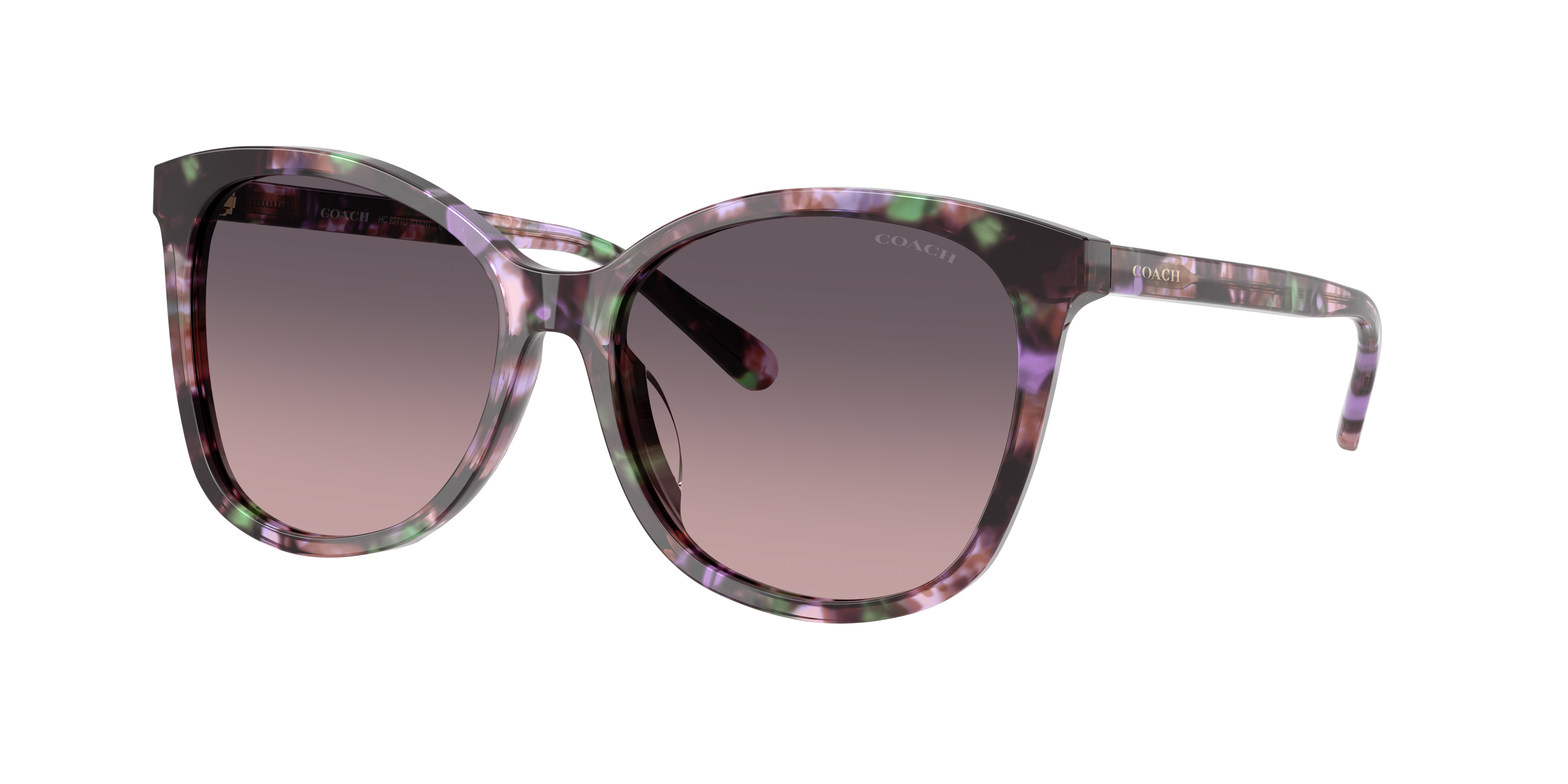 Coach Woman Sunglass L1101 -  Frame color: Amethyst Pearl Tortoise, Lens color: Smoke Purple Gradient