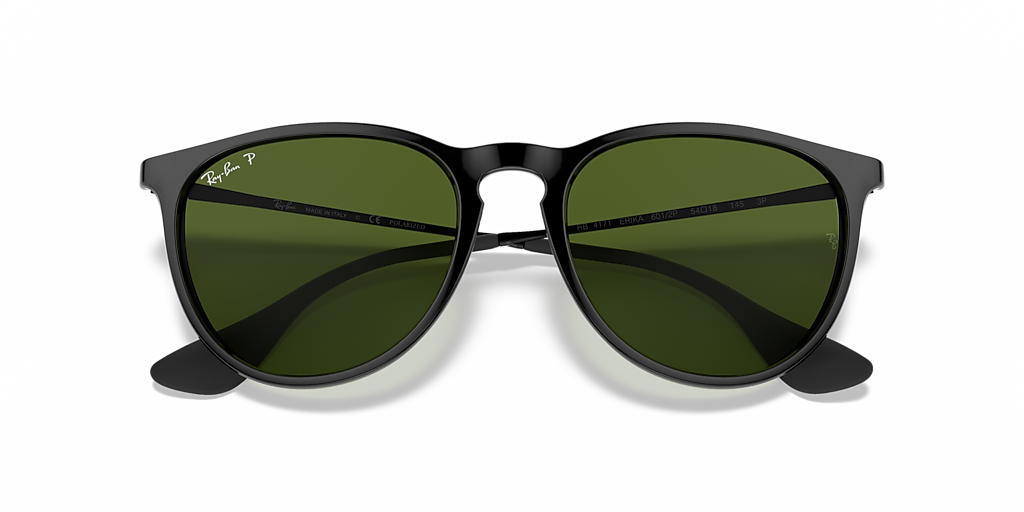 Ray-Ban Erika Classic M (54 - 18) with Green lenses and Black