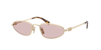 Miu Miu MU A52S M (52 - 19) with Brown lenses and Gold frame