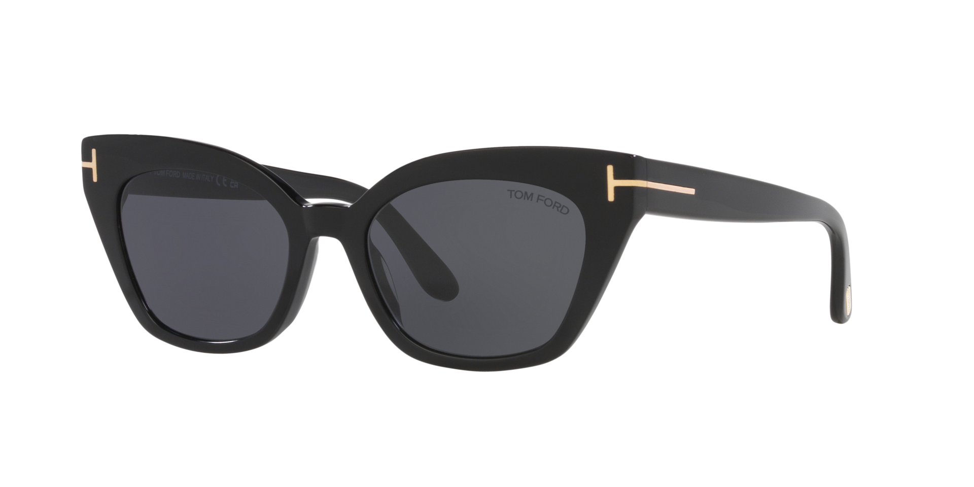 Tom Ford Woman Sunglass Juliette - Frame color: Shiny Black, Lens color: Grey