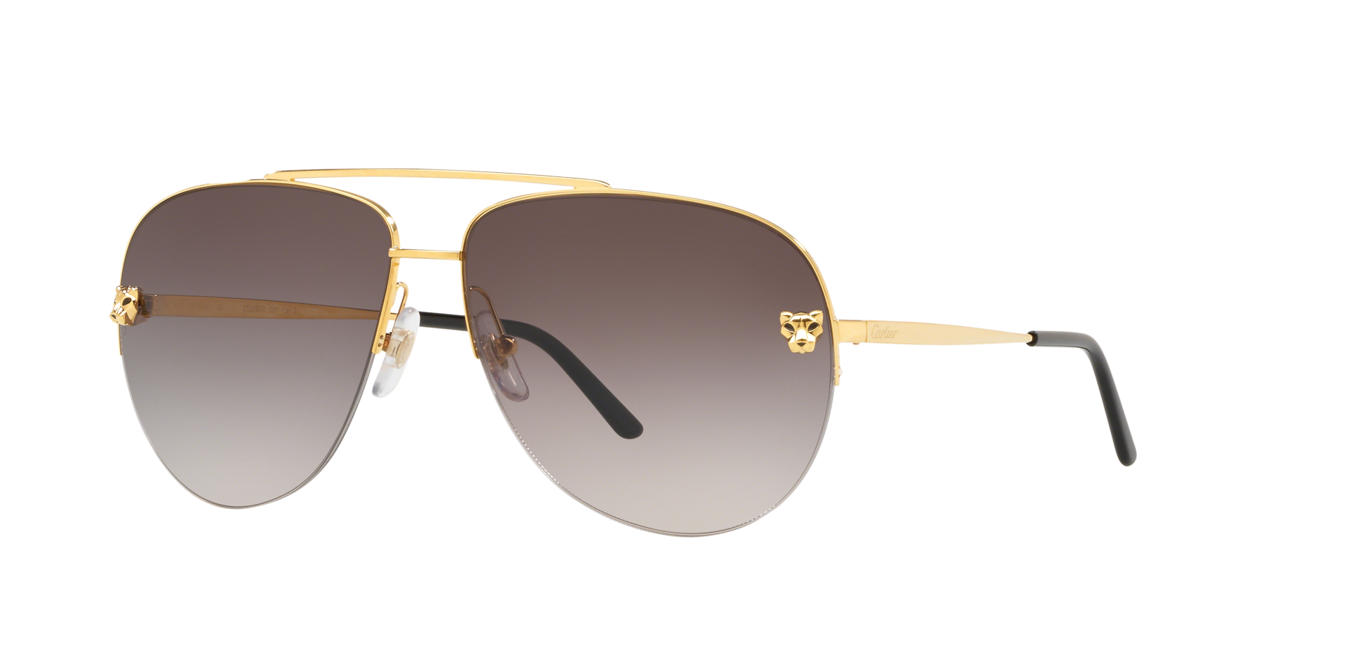Cartier Femme Sunglass CT0065S - Couleur du Monture Or brillant Couleur de Lentille Gris 940 €