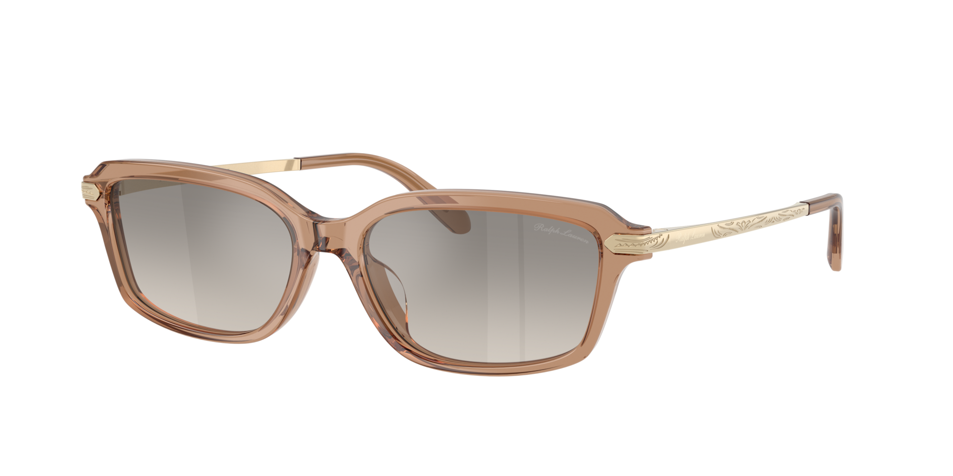 Ralph Lauren Femme Sunglass RL8245U - Couleur du Monture: Transparent Dusty Brown, Couleur de Lentille: Dégradé Gris Flash