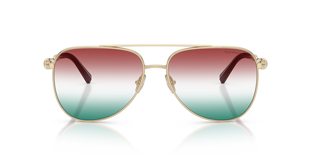 Tiffany & Co. TF3116 XL (59 - 15) with Green lenses and Gold frame