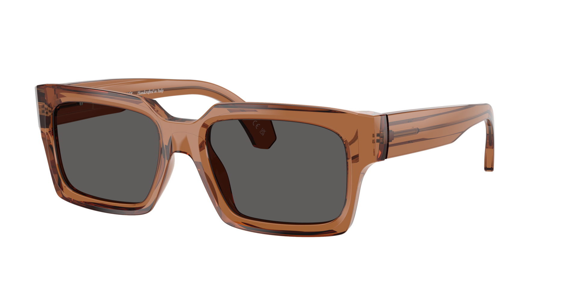 Alain Mikli Unisex Sunglass A05522 -  Frame color: Transparent Brown, Lens color: Dark Grey
