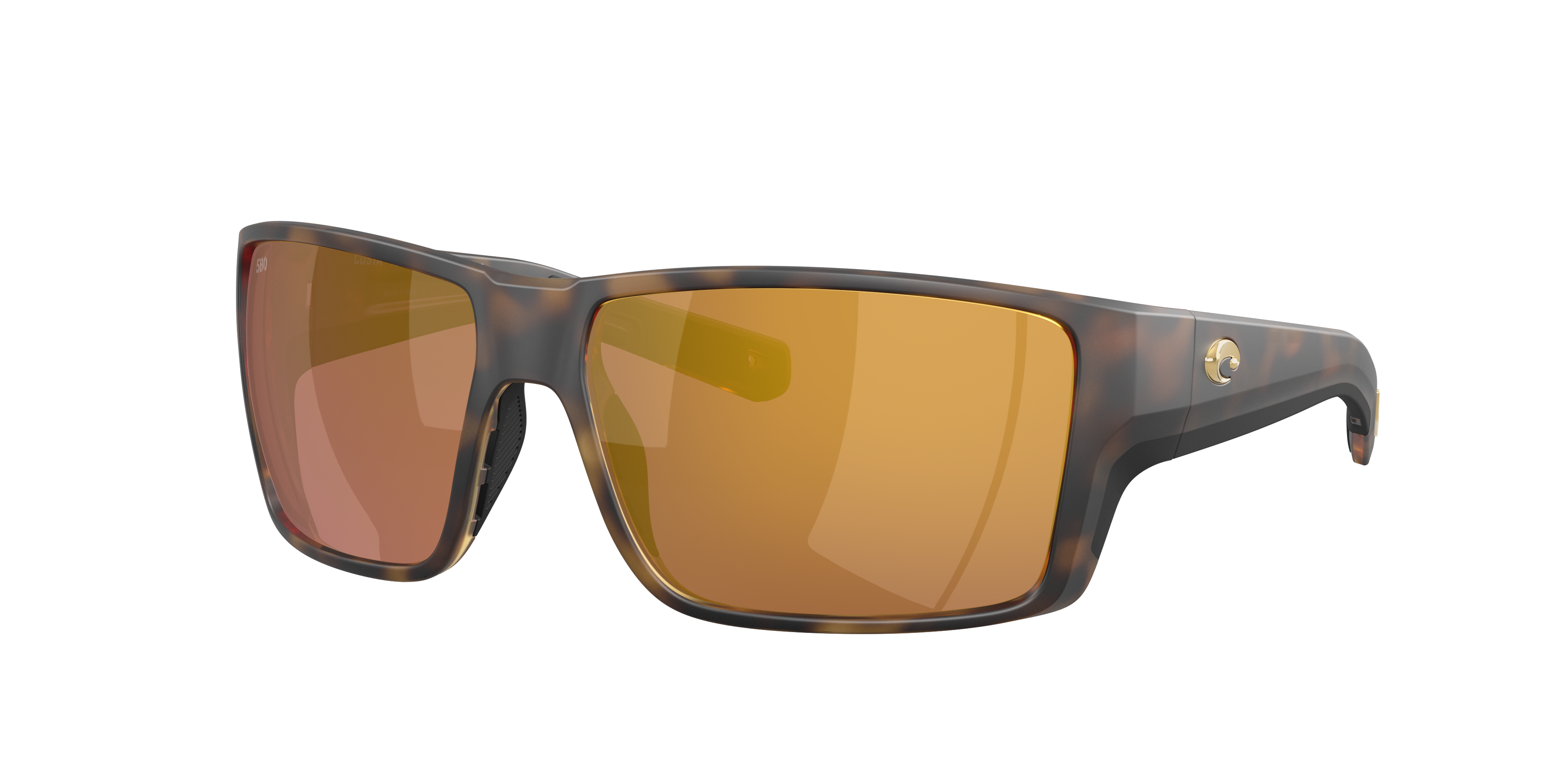 Costa Man Sunglass Reefton Pro -  Frame color: Matte Tortoise, Lens color: Gold Mirror