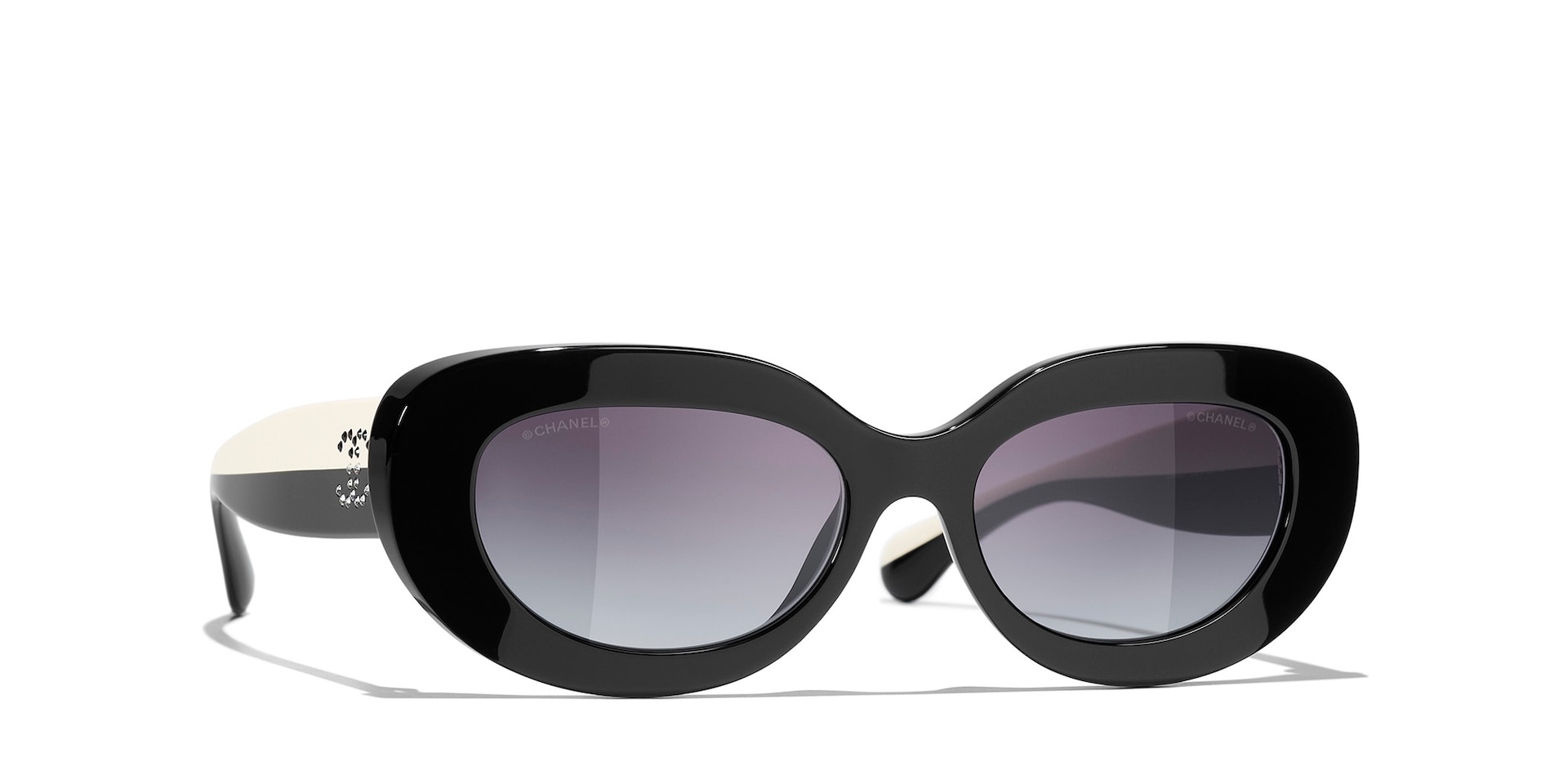 Chanel Oval Sunglasses CH5562B CH5562B M (53 - 17) with Grey