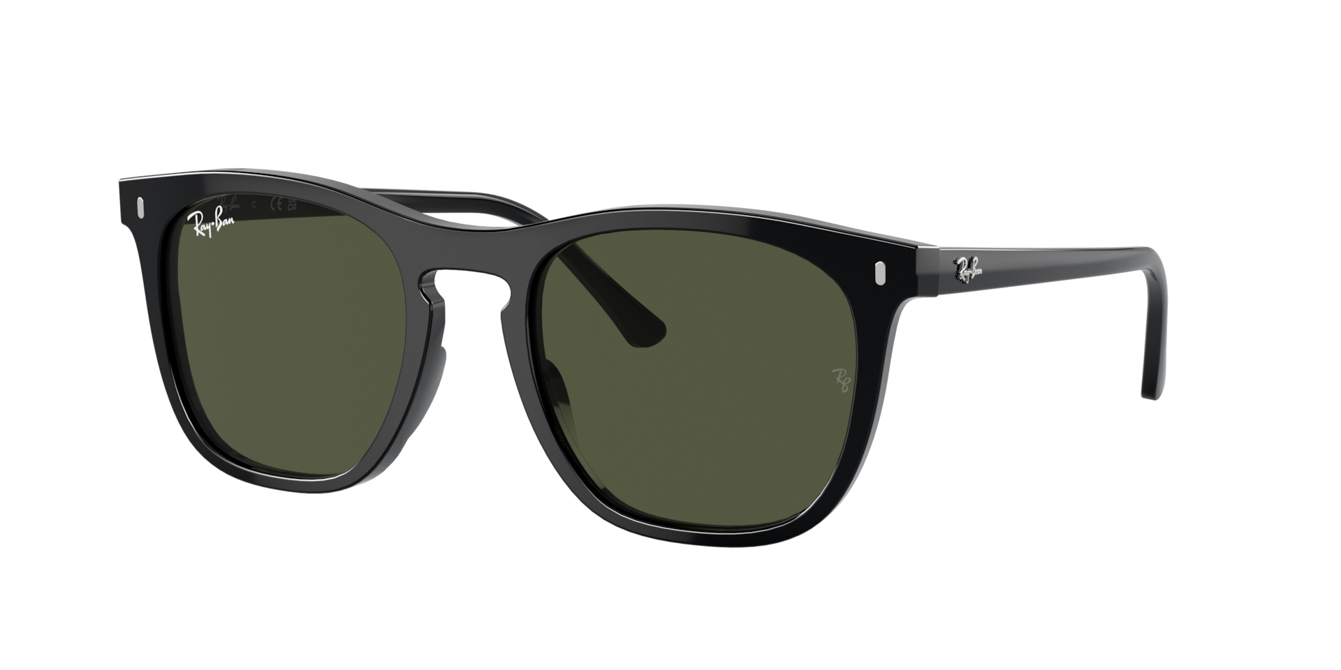 Ray-Ban Unisex Sunglass RB2210 -  Frame color: Black, Lens color: Green