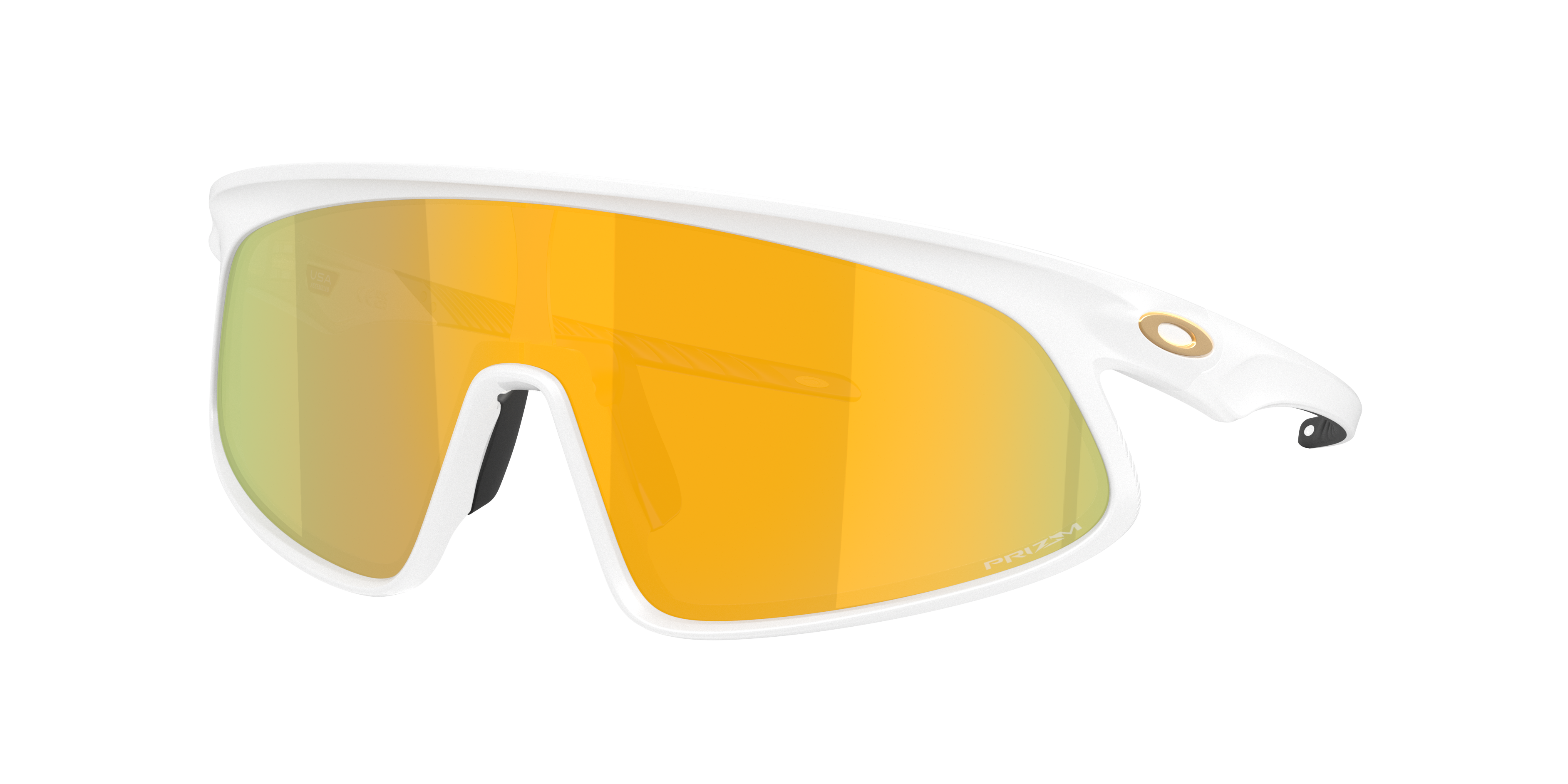 Oakley Unisex Sunglass RSLV 141 -  Frame color: Matte White, Lens color: Prizm 24k