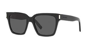 Saint Laurent SL 423 M (54 - 18) with Black lenses and Black frame