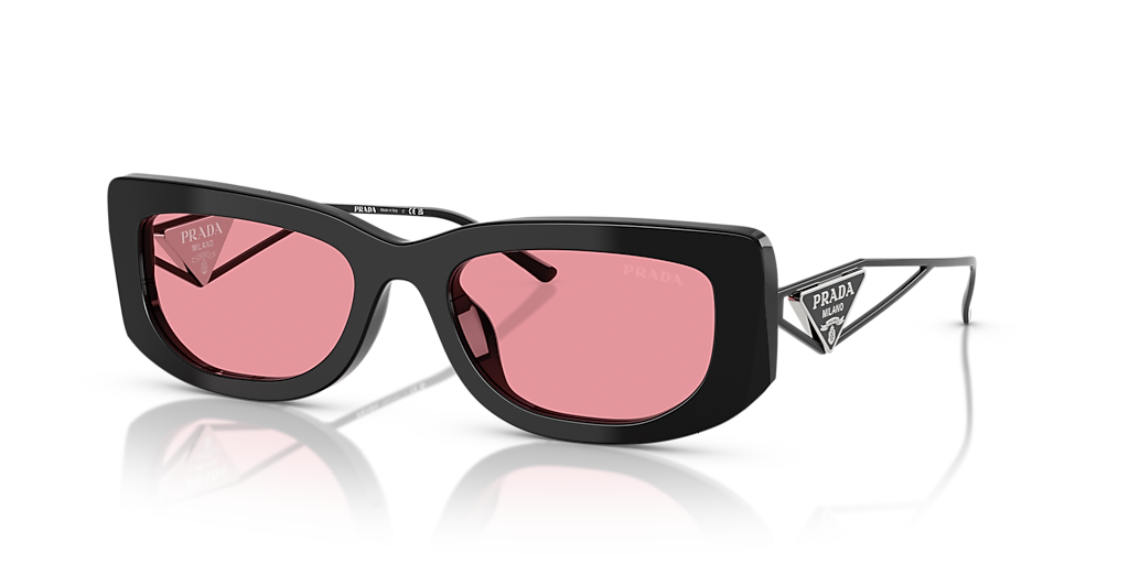 Prada PR 14YS L (53 - 19) with Pink lenses and Black frame