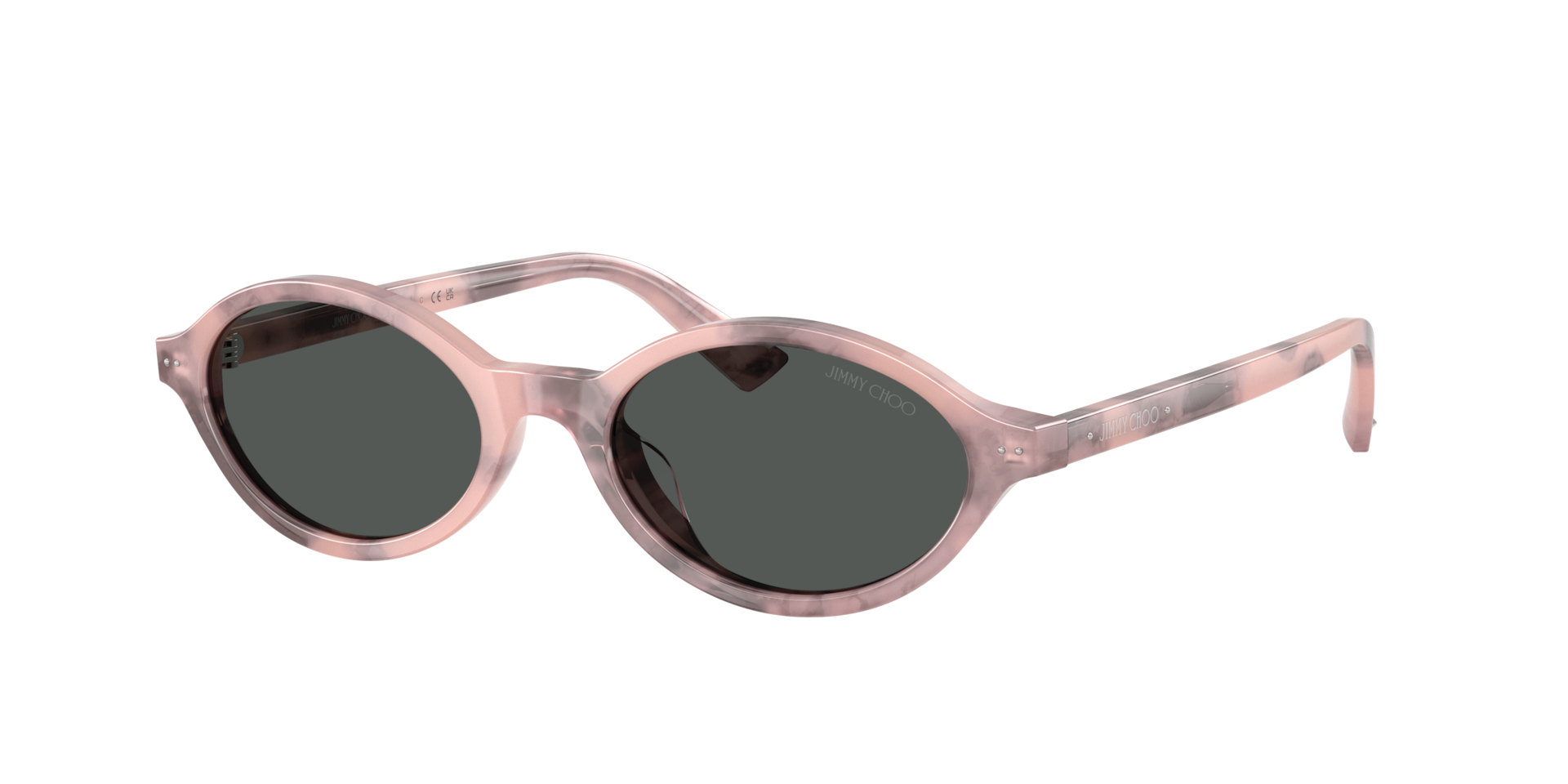 Jimmy Choo Frau Sunglass JC5068U - Rahmenfarbe: Rosa Havana, Linsenfarbe: Dunkelgrau
