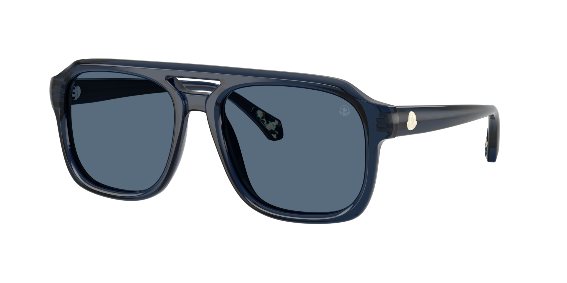 Moncler Unisex Azul Liso Sunglass Me6024 Vantos - Color Del Marco: Azul Transparente Brillante, Color De La Lente: