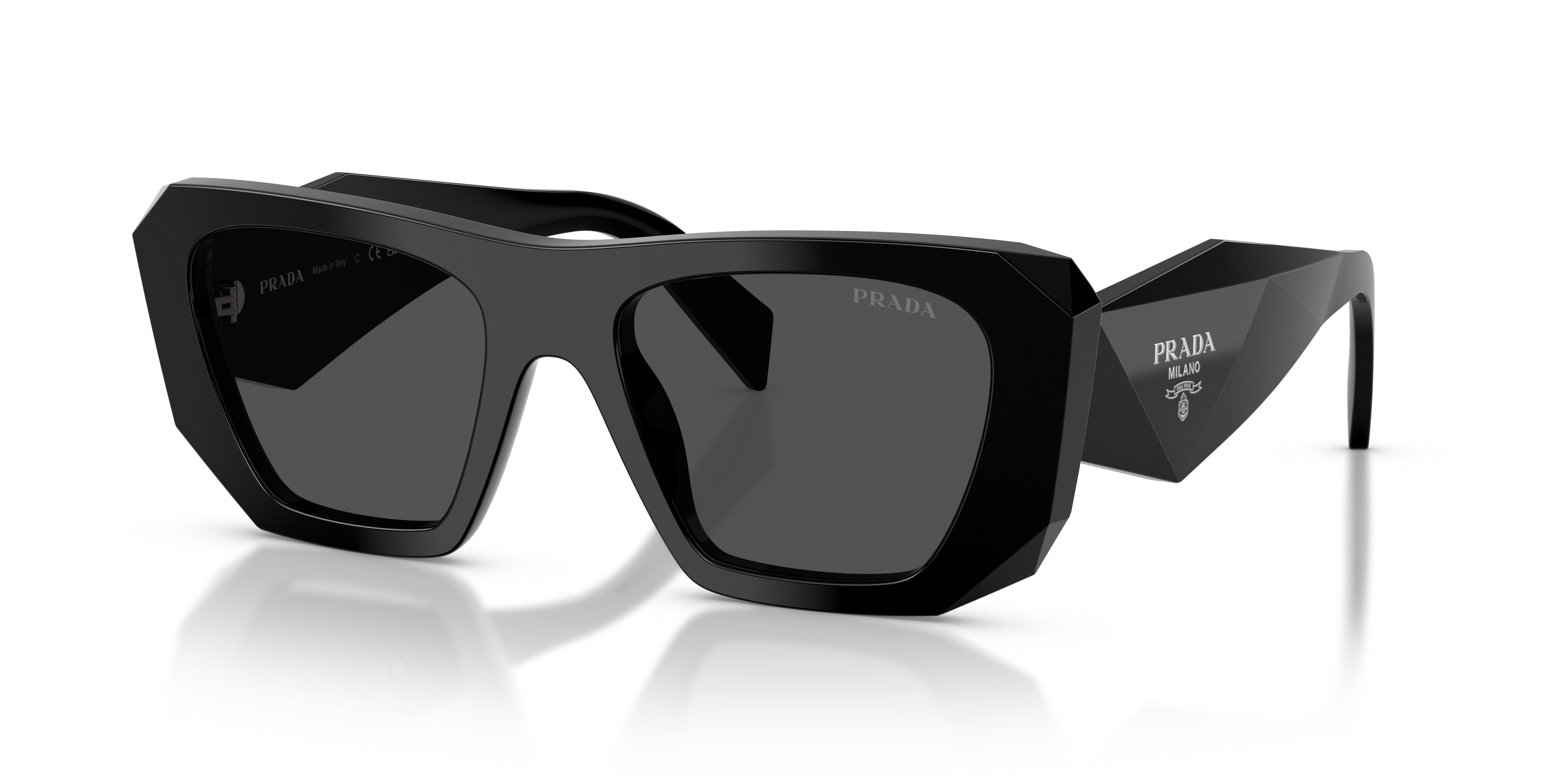 Prada PR B18S S (53 - 19) with Grey lenses and Black frame