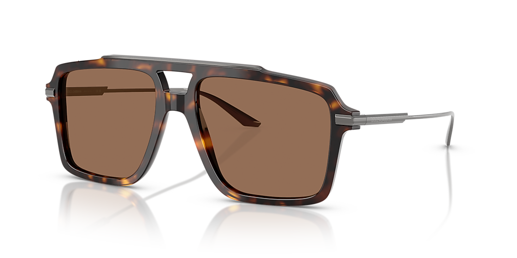 【極美品】DOLCE & GABBANA レザー ベスト 44 アーカイブ Dolce&Gabbana DG4477 XXL (56 - 17) with Brown lenses and Tortoise