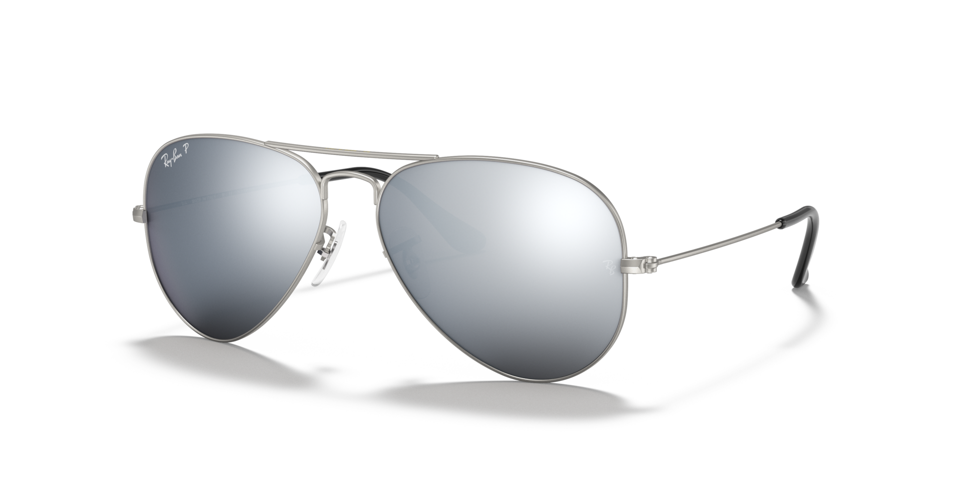 小物 Ray- Ban Aviator Ray-Ban Aviator Mirror XL (58 - 14) with Grey lenses and Silver
