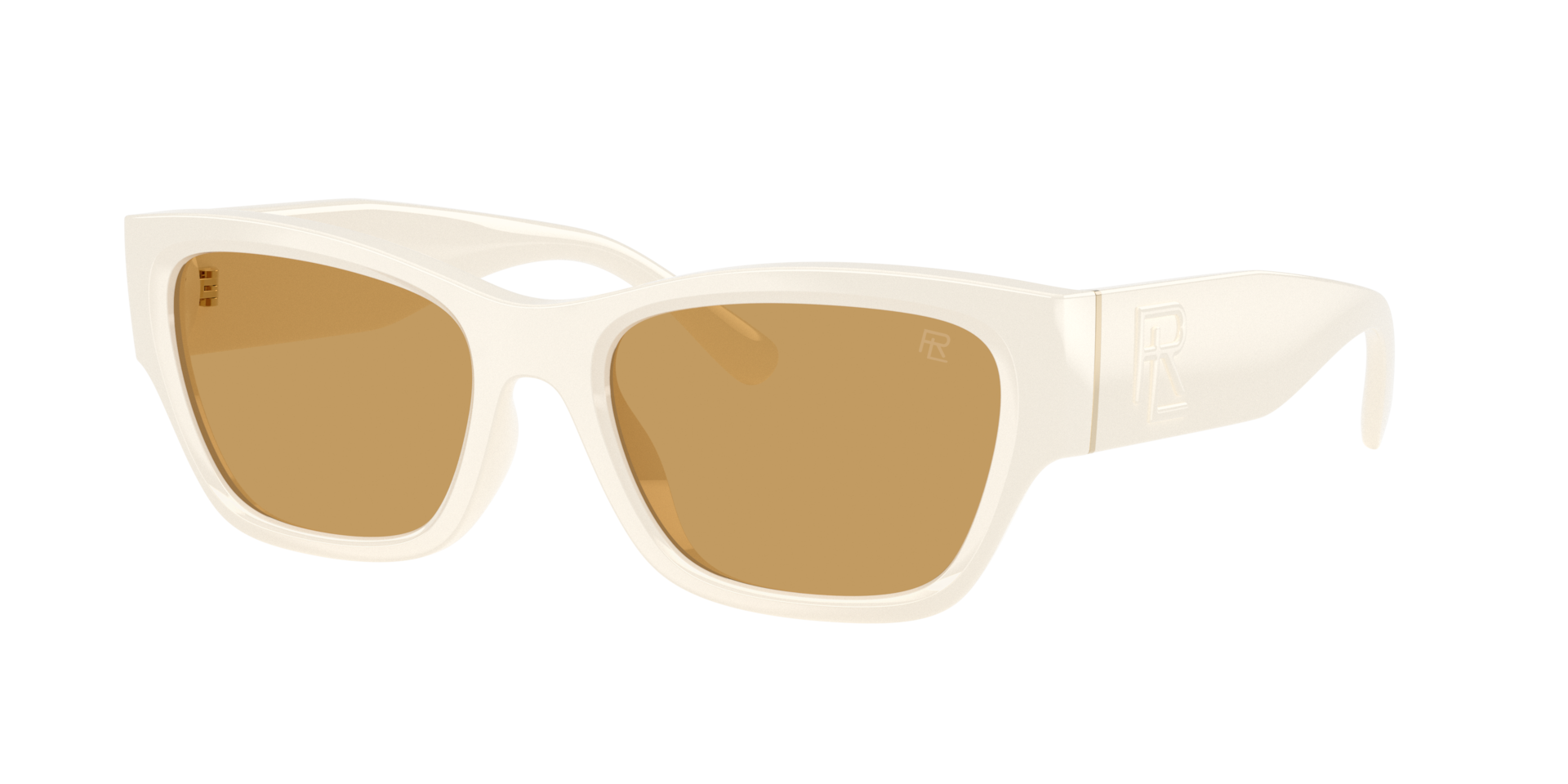 Ralph Lauren Femme Sunglass RL8240U - Couleur du Monture Blanc Couleur de Lentille Ocre 245 €