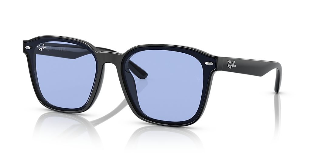 Ray-Ban RB4392D XXL (66 - 17) with Blue lenses and Black frame