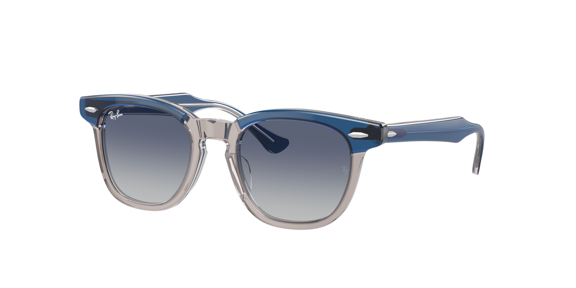 Ray-Ban Unisex Sunglass RB9098S Kids -  Frame color: Top Dark Blue & Brown & Light Grey, Lens color: Grey/Blue