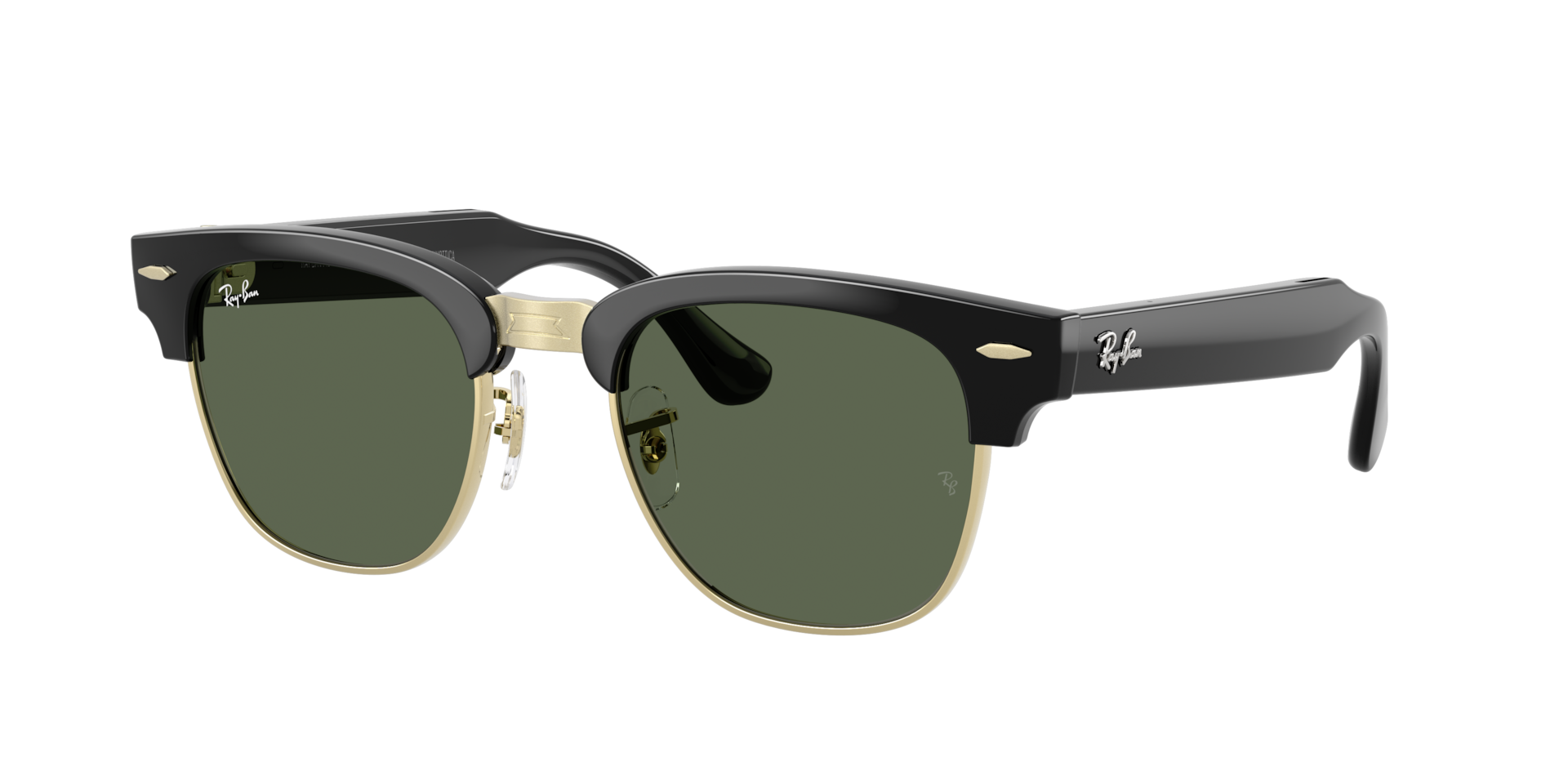 RayBan Unisex RayBan Meta Audio Clubmaster Frame color Black Lens color G15 Green