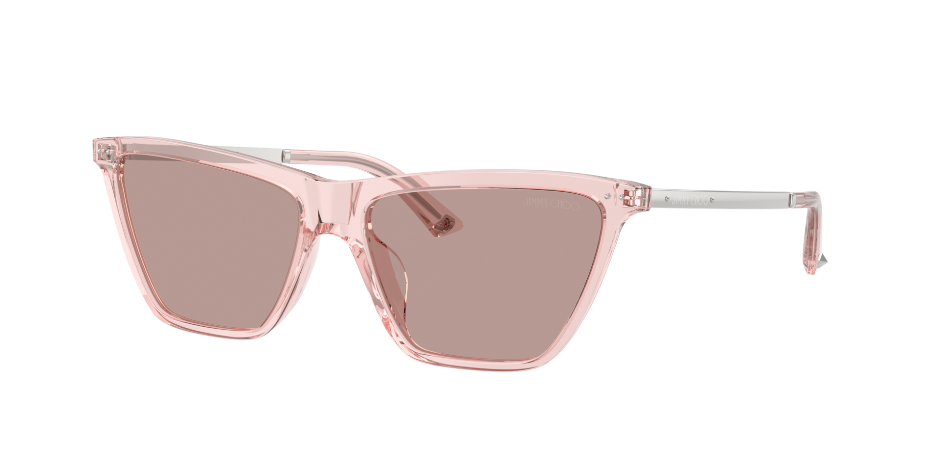 Jimmy Choo Frau Sunglass JC5059U - Rahmenfarbe: Pink transparent, Linsenfarbe: Lila hell Braun