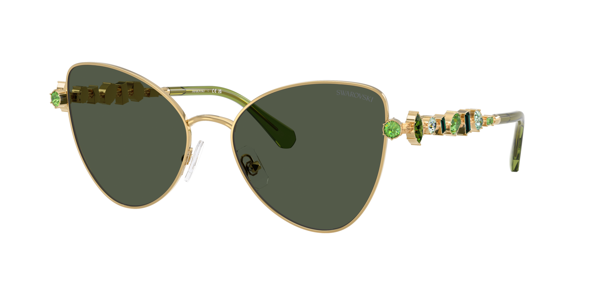 Swarovski , Sunglasses, Female, Yellow, 56 Mm, Stylish Sunglasses Sk7034 In Blue - Image 3