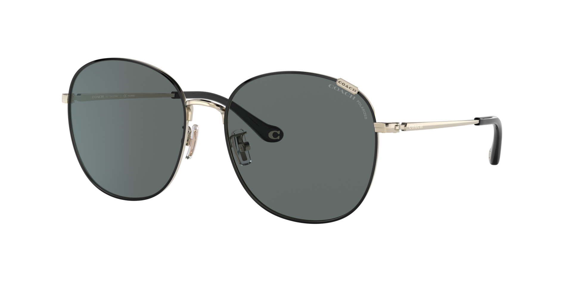 Coach Femme Sunglass C7996 - Couleur du Monture Noir Couleur de Lentille Gris uni Polar 78 €