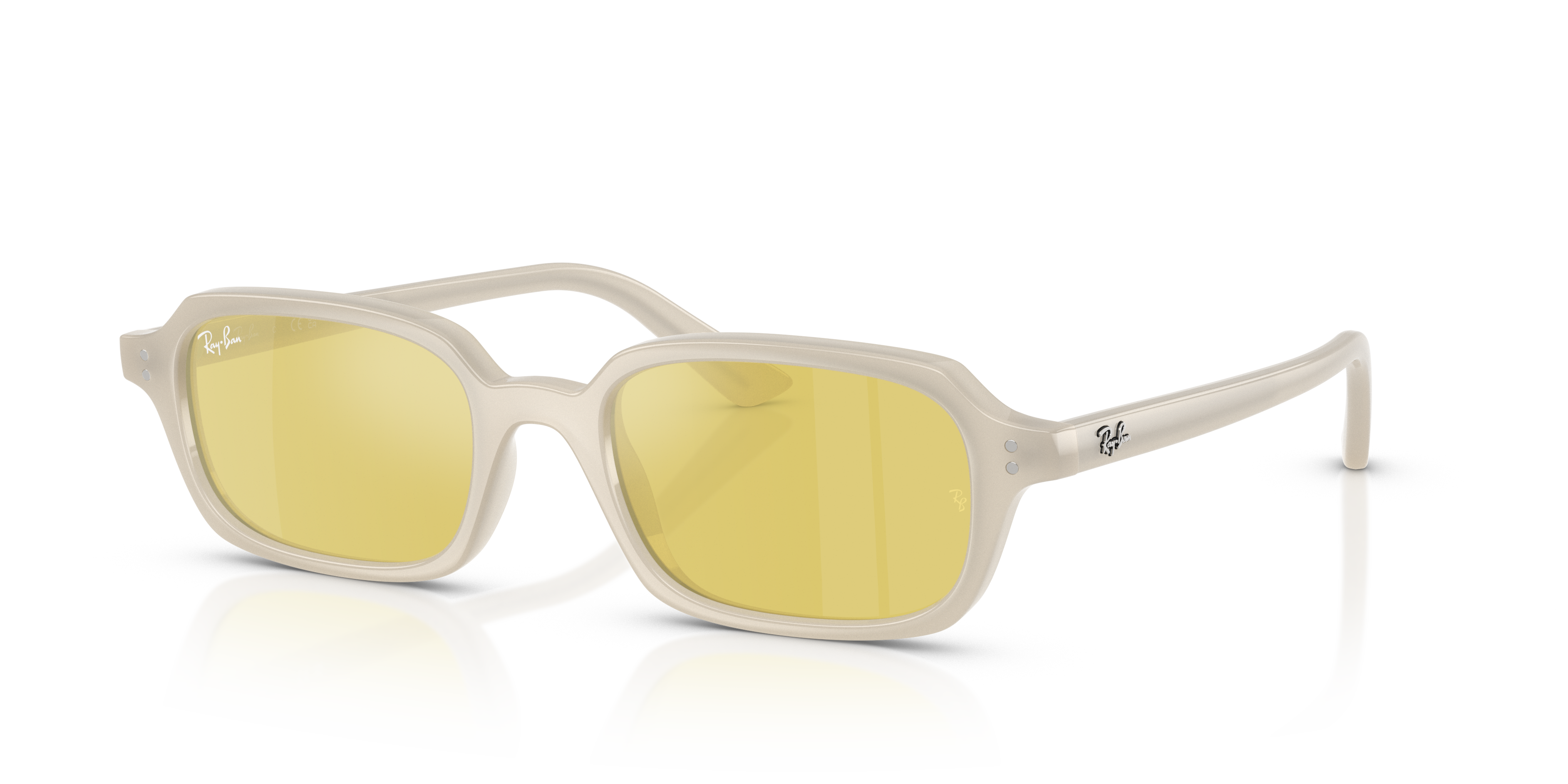 Ray-Ban Zuri Bio-Based S (49 - 19) with Yellow lenses and White