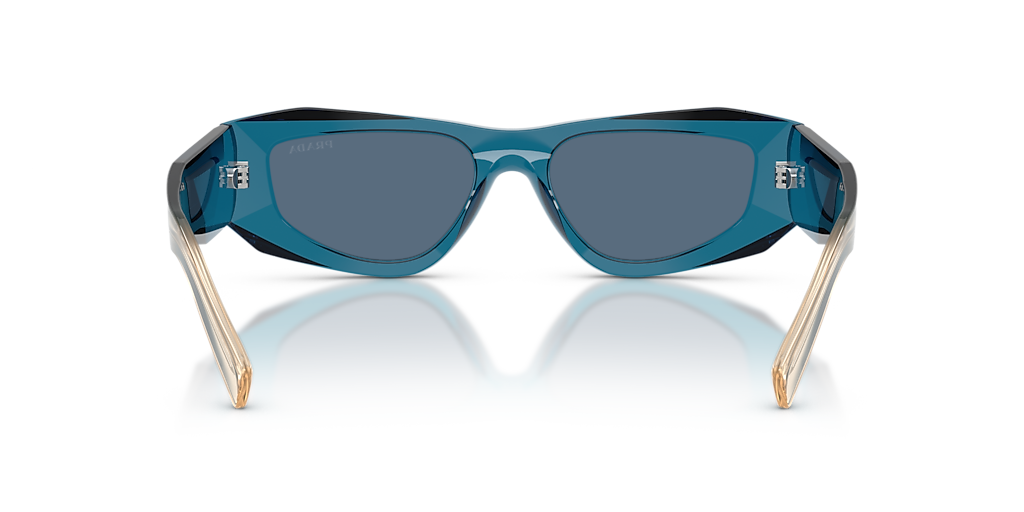 Prada Cat-Eye Sunglasses in Champagne Frame with Blue Lenses Prada - Prada Morph - Cat Eye Sunglasses - Diamond Crystal  main image 4