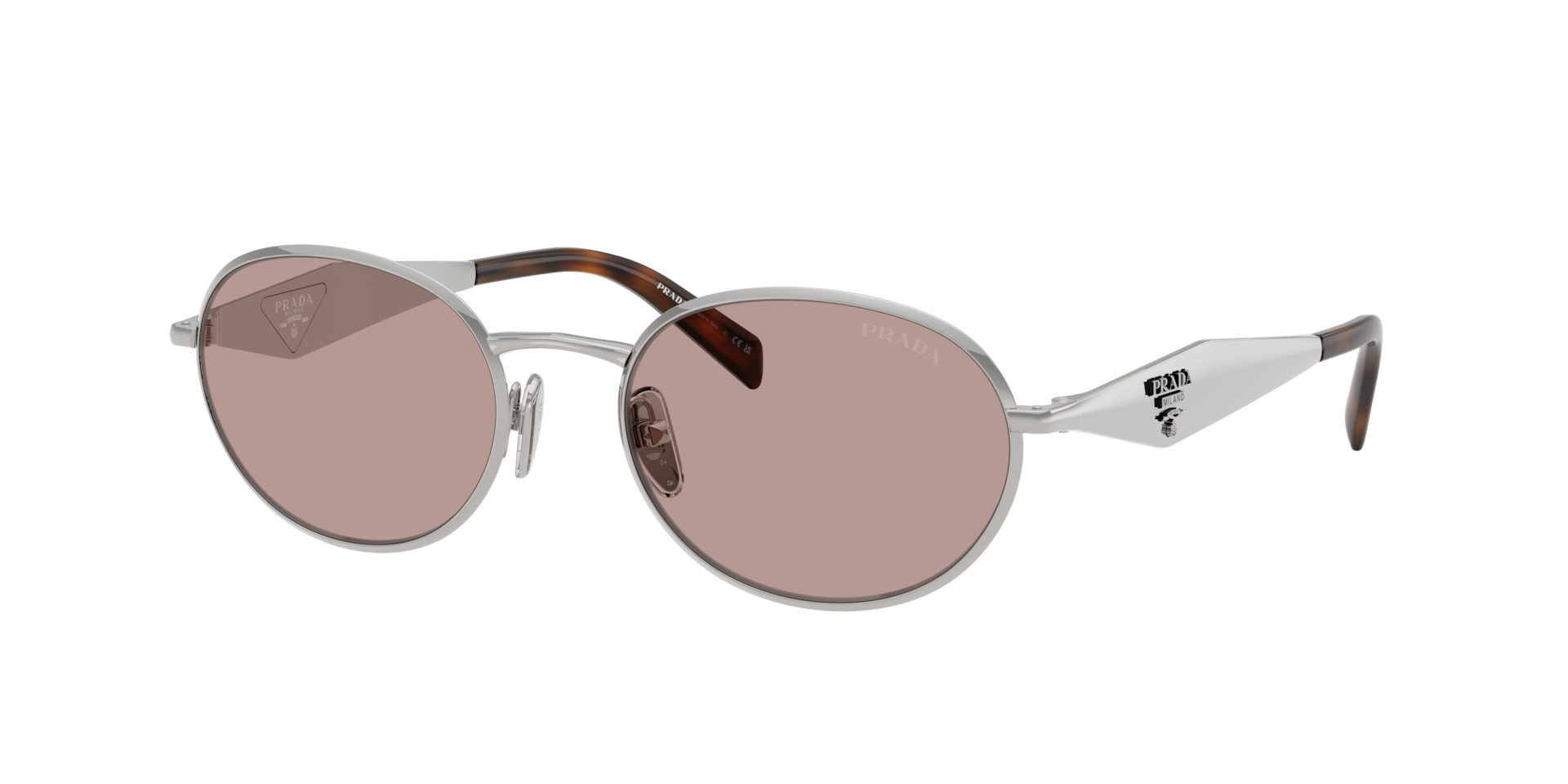 Prada PR D57S L (54 - 19) with Violet lenses and Silver frame